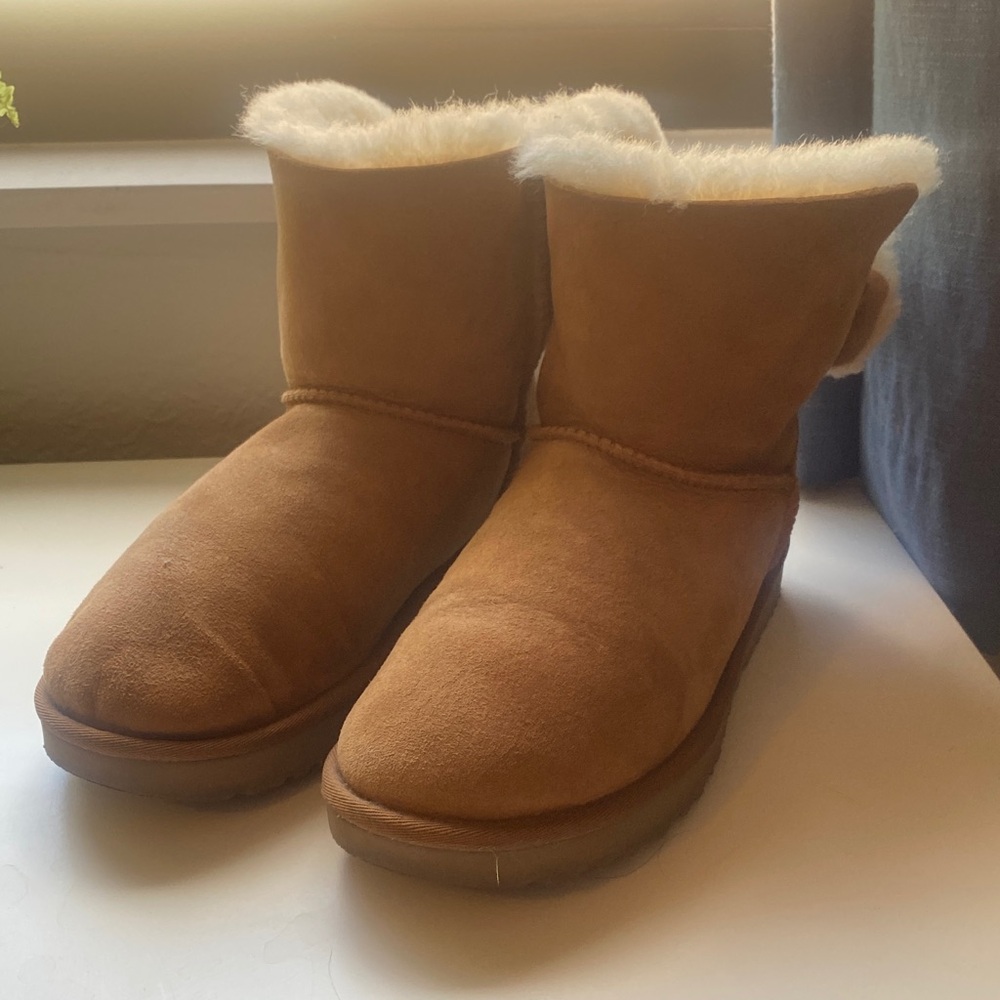 UGG Brown Arielle Shearling-Lined Winter Boots